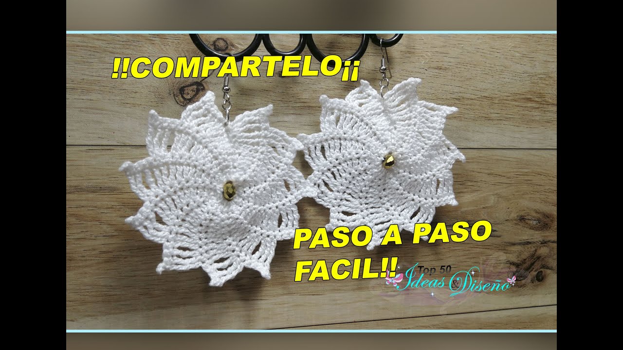 Fantasticos Aretes Crochet, muy faciles + saludos!!!