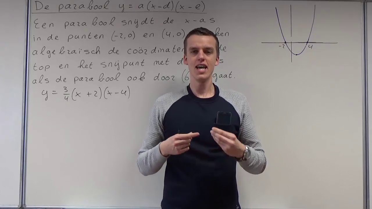 De parabool y = a(x - d)(x - e) (HAVO wiskunde B)