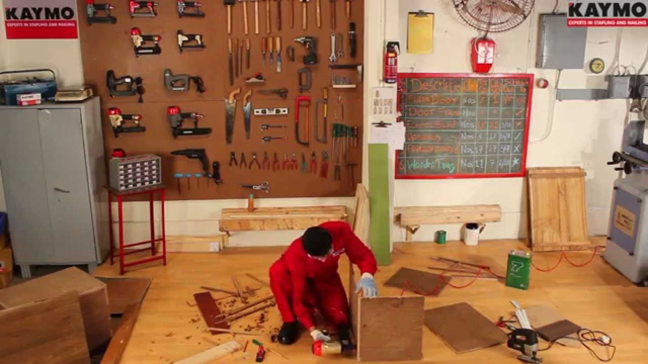 Kaymo staplers and brad nailers used for modular furniture manufacturing