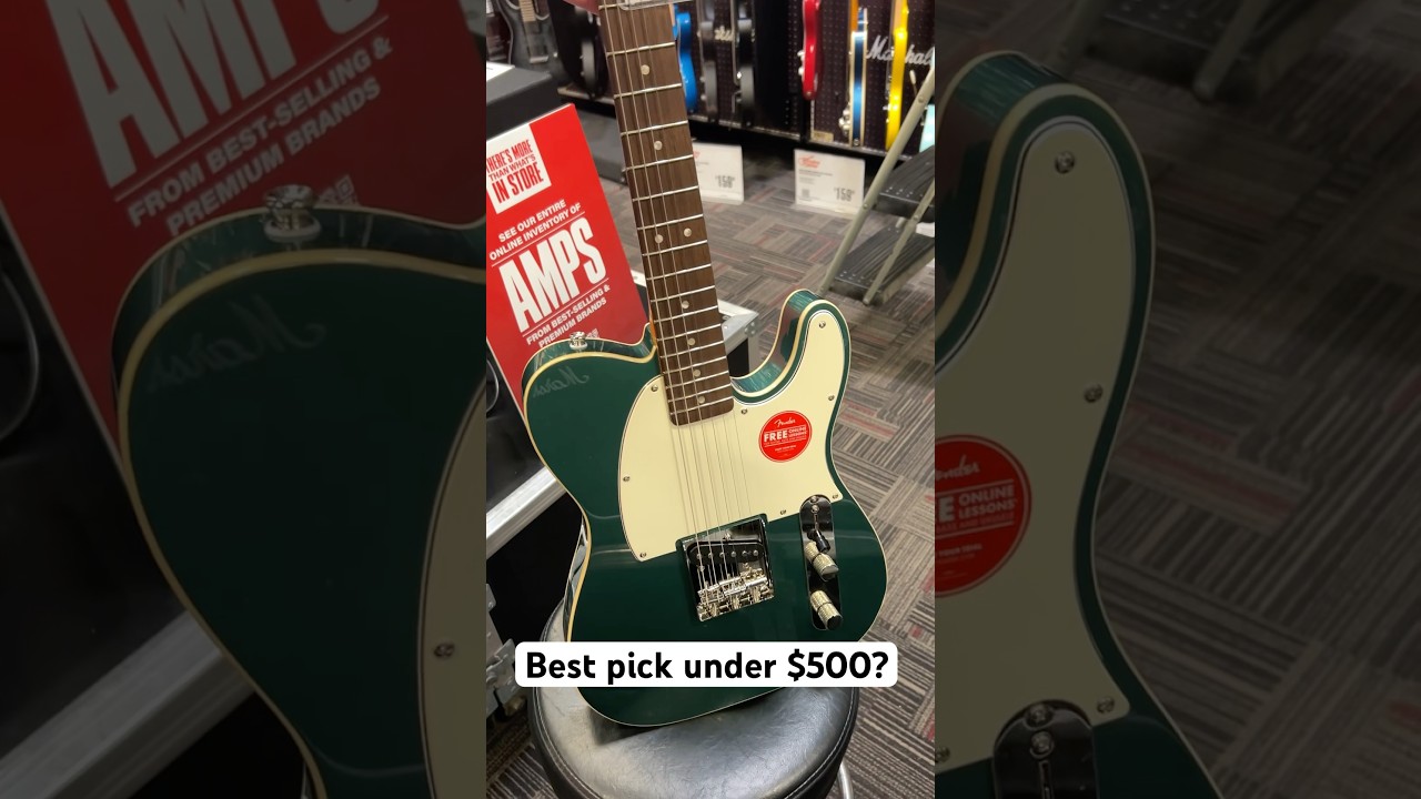 What&rsquo;s a NEW guitar you love that&rsquo;s under $500? #fender #squier #telecaster #fyp #guitartok #esquire