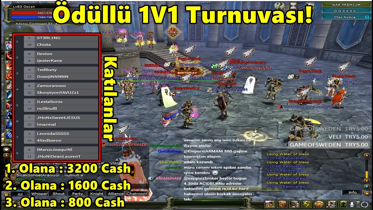 DomenicoWacco - Cash Ödüllü 1V1 VS Turnuvası Düzenliyor! | En Elit Charlar Burada!  | Knight Online