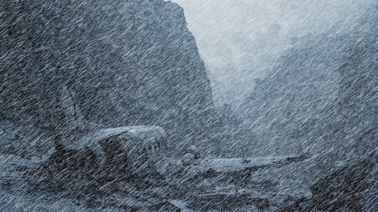 Blizzard Rages at Mountain Airport | Blizzard Sounds Help Sleep, Relax and Beat Insomnia - NO ADS