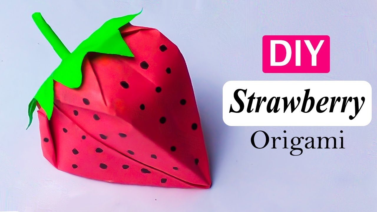 How to make origami strawberry I strawberry origami 3d