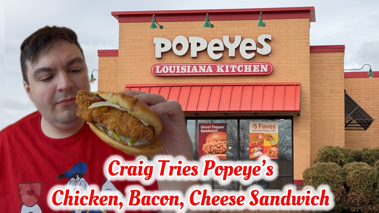 Popeyes Chicken, Bacon, Cheese Sandwich And Apple Pie | Craig Wants A New Suitcase For Florida 😊