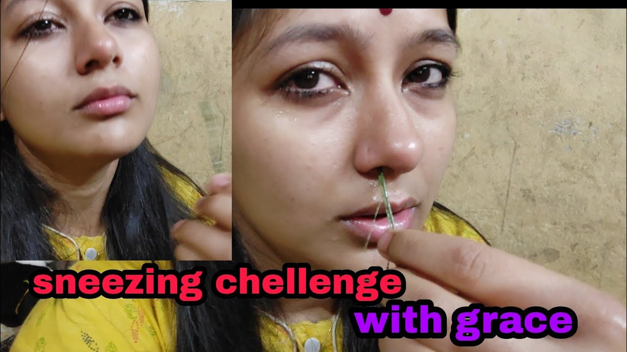 sneezing 🤧 challenge with grace. use no hand. @sandismitavlogs5506