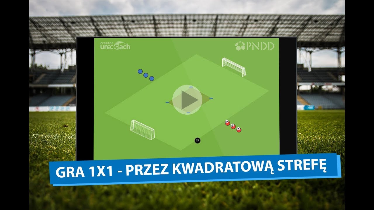 Gra 1x1 z przeciwnikiem z boku - przez kwadratową strefę
