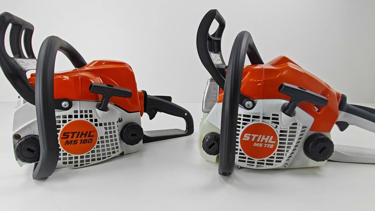 Сравнение бытовых бензопил Stihl Ms- 180 и ms-172!