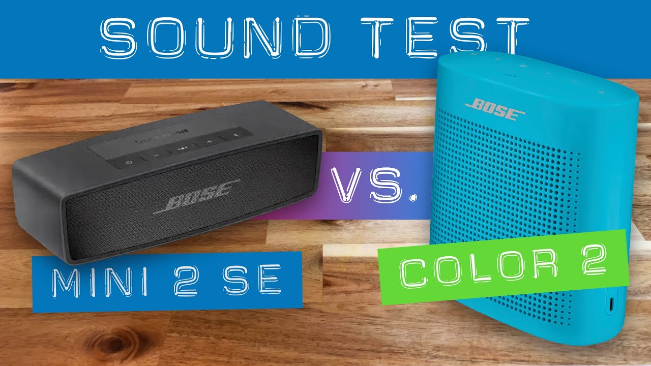 Bose SoundLink Mini 2 (SE) vs. SoundLink Color 2. Audio, music quality sound test.