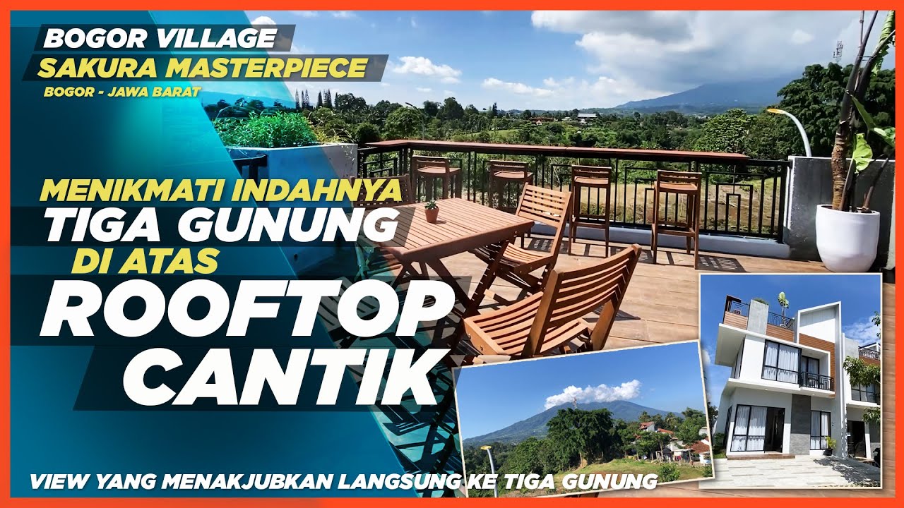 Rumah Mewah Bogor Village View Gunung, Roof Top & Private Pool