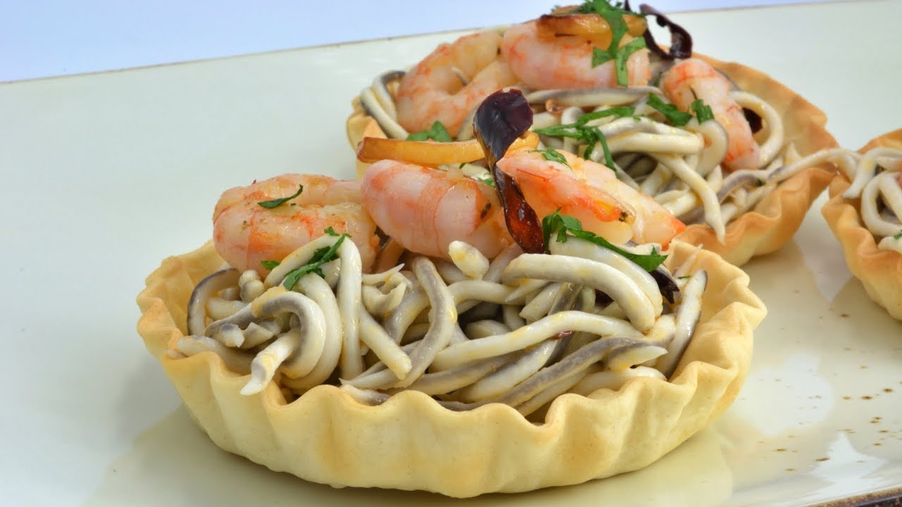 Como hacer tartaletas de marisco para Navidad
