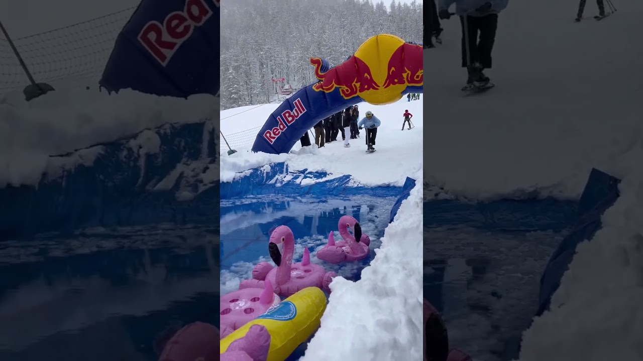 Traverser une piscine en Snowscoot 😂 #trottinette  #scoot2street