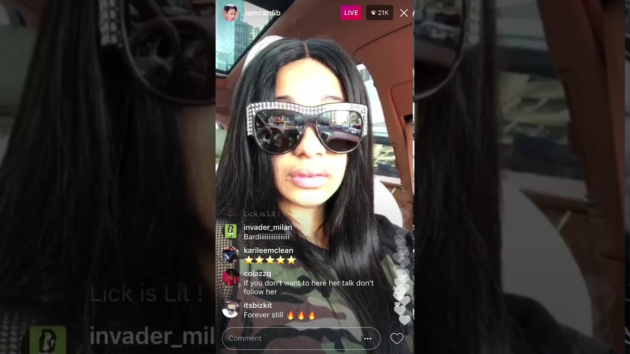 Cardi B Instagram LIVE