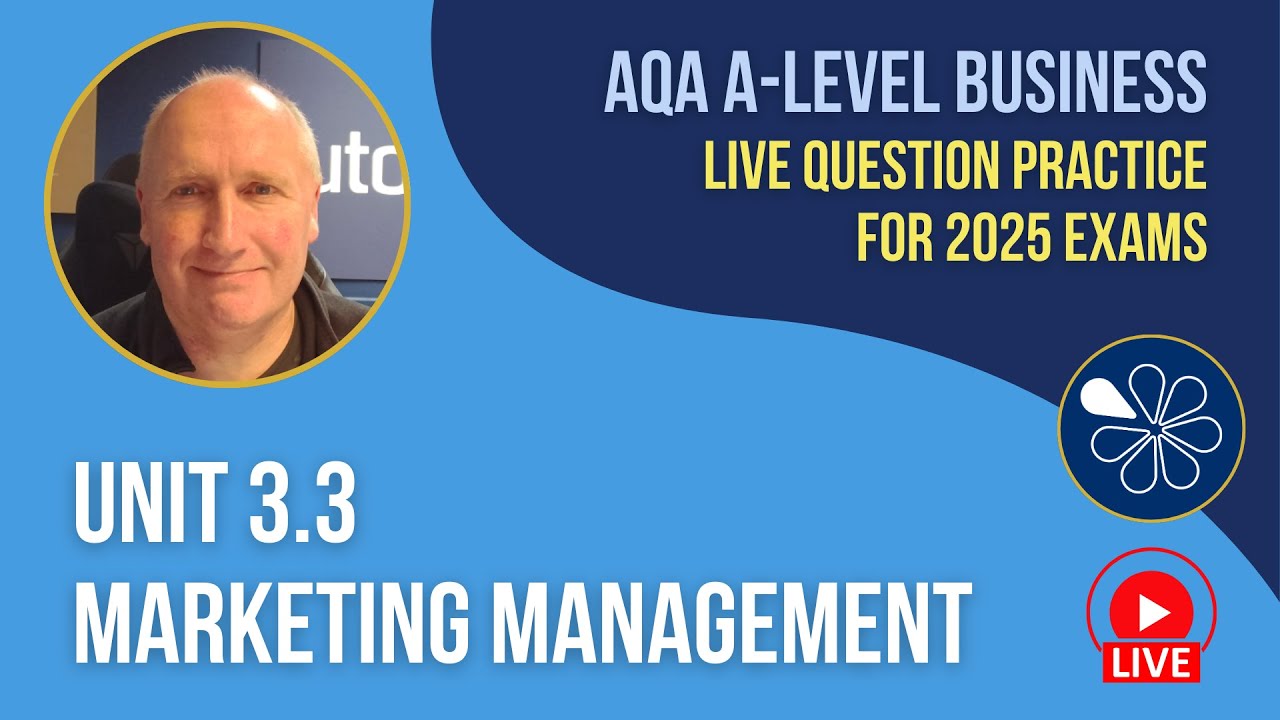 Unit 3.3 Marketing Management | Exam Question Practice for AQA A-Level Business