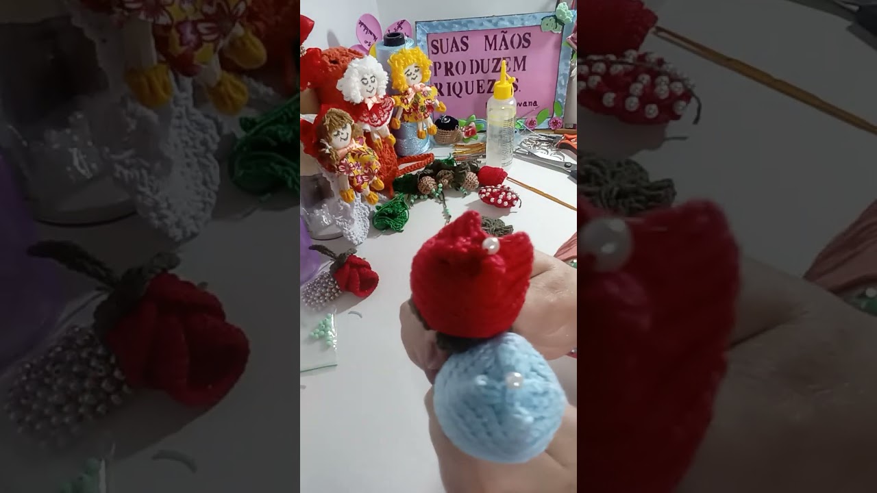 Chaveiros decorativos em crochê. Como montar e fazer. (Vídeo sem edição)