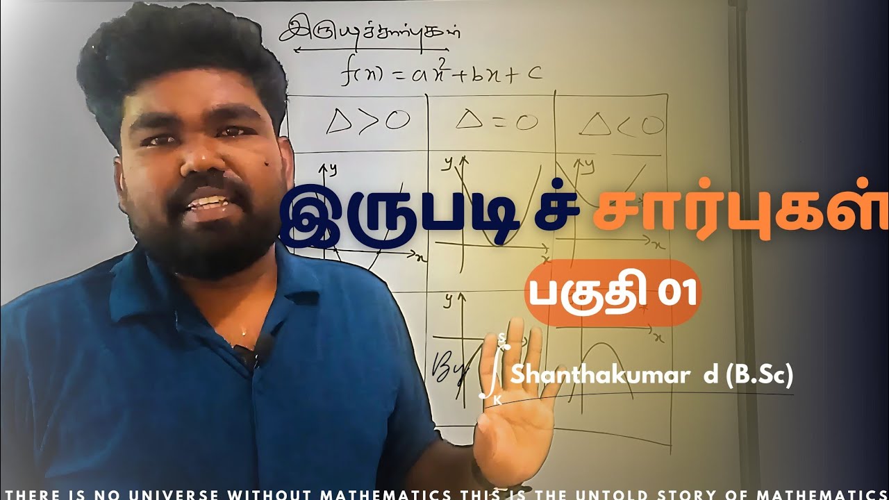 Quadratic Function (இருபடிச் சார்புகள்)|Advanced Level|Combined Maths|Tamil Medium|K.S.Shanthakumar
