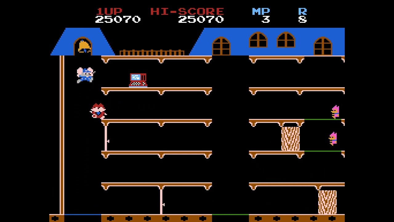 [TAS] NES Mappy by Spikestuff in 06:02.00