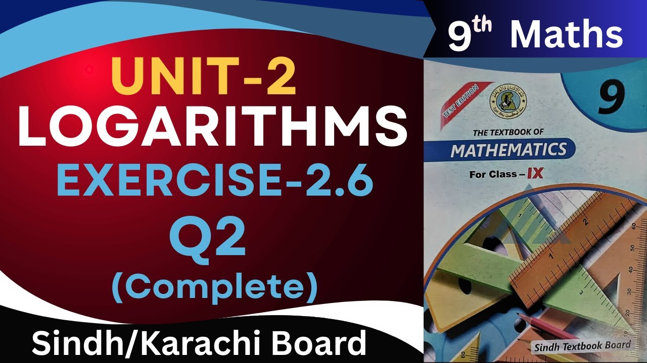 Exercise 2.6 Q2 Without Scientific Calculator Class 9 Sindh Board New Mathematics by ms hina.