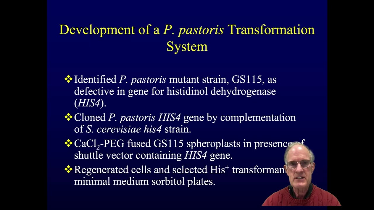 Introductions to the Pichia pastoris Expression System by Dr. Jim Cregg