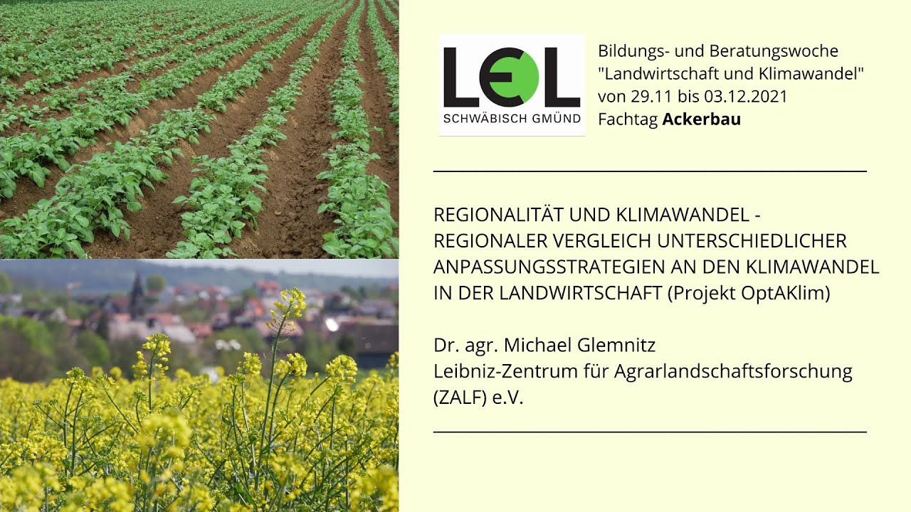 KLIMAWOCHE: Regionalität & Klimawandel - regionaler Vergleich unterschiedlicher Anpassungsstrategien
