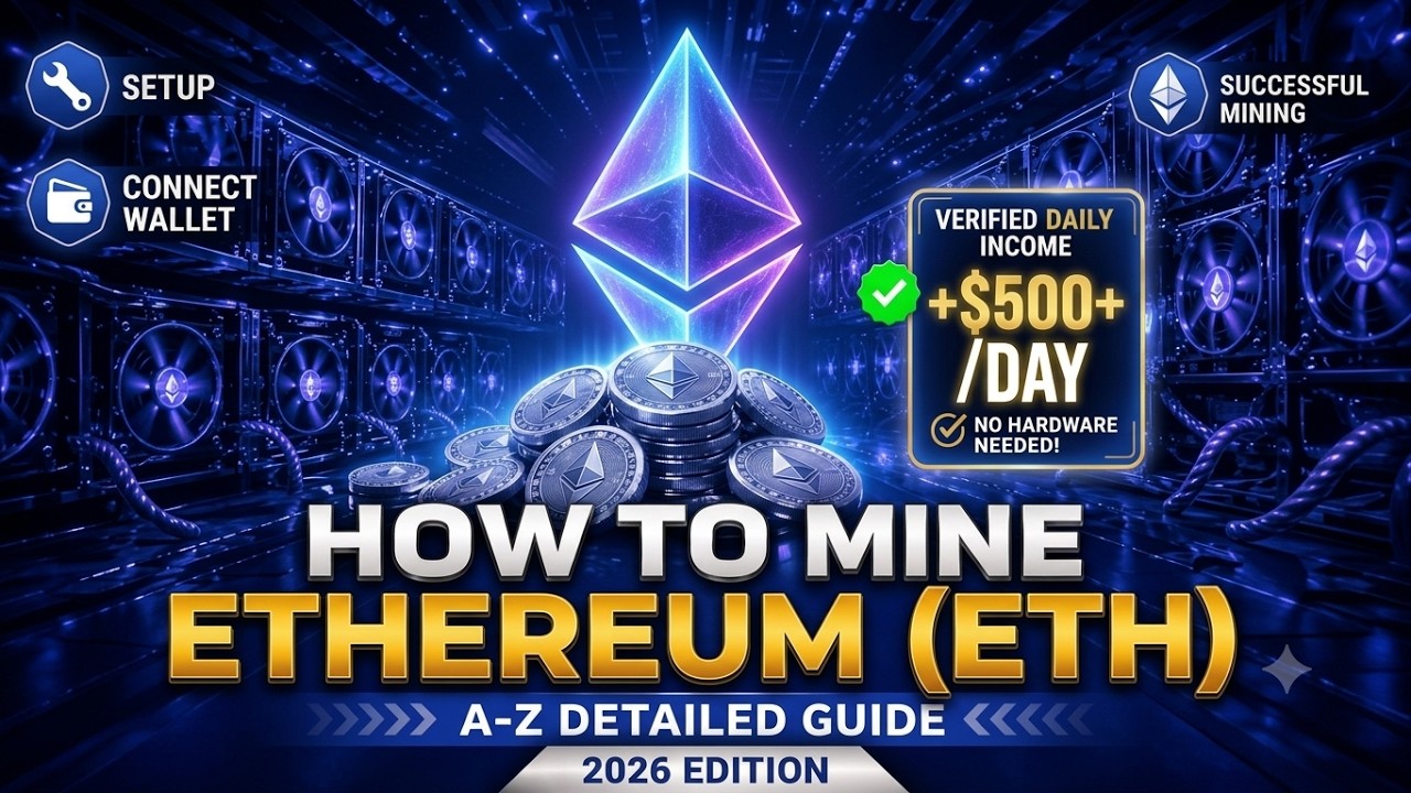 How to Mine ETH on Phone FREE + $500/day (2026 Cloud Mining)