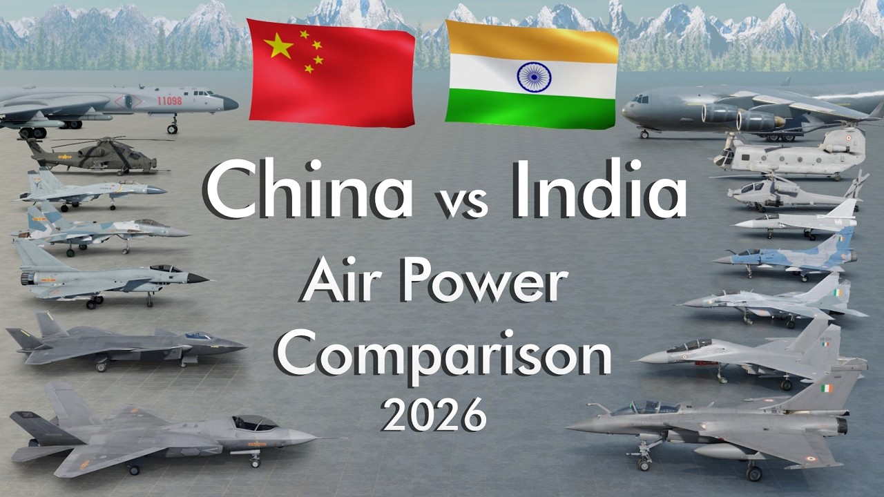 India vs China Air Power Comparison 2026 - Every Aircraft Compared