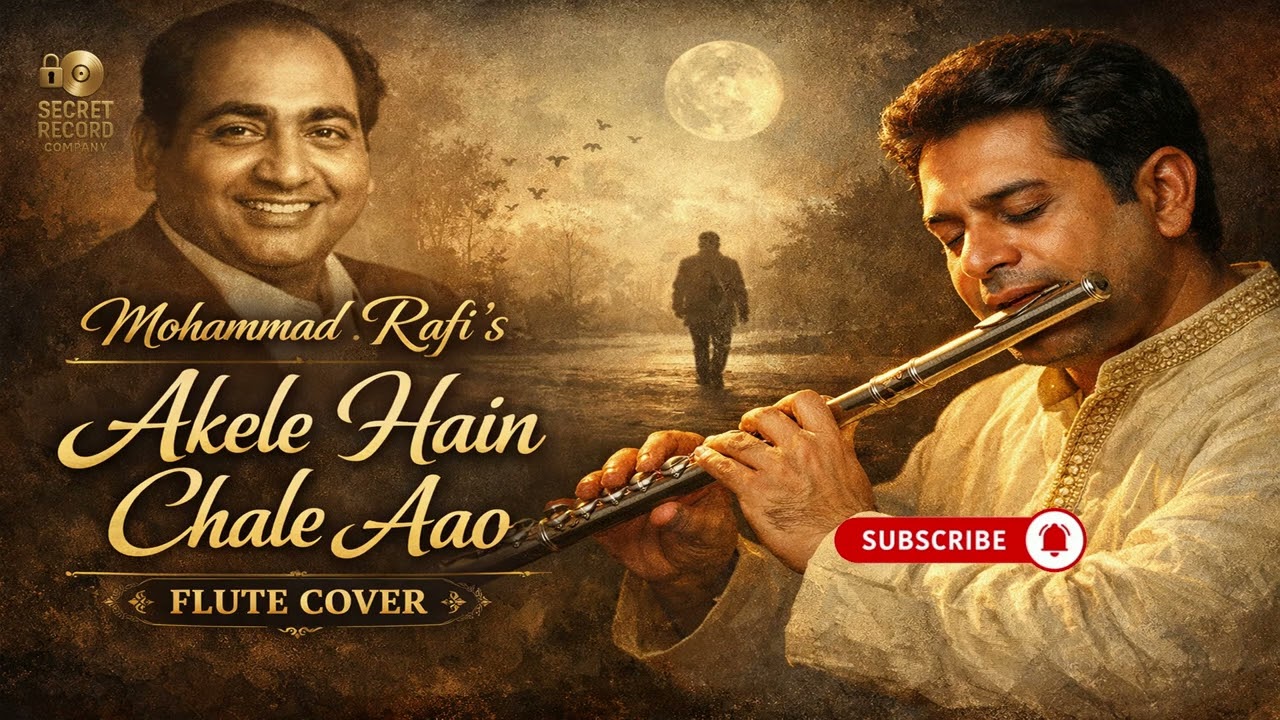 FLUTE COVER   AKELE HAIN CHALE AO   RAFI'S GOLDEN ERA REVISITED