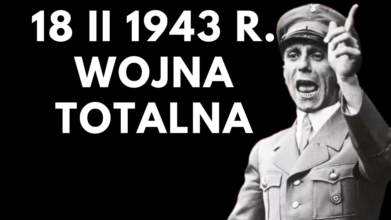 Joseph Goebbels ogłasza wojnę totalną (18 II 1943). Przemówienie w Pałacu Sportu [Napisy PL]