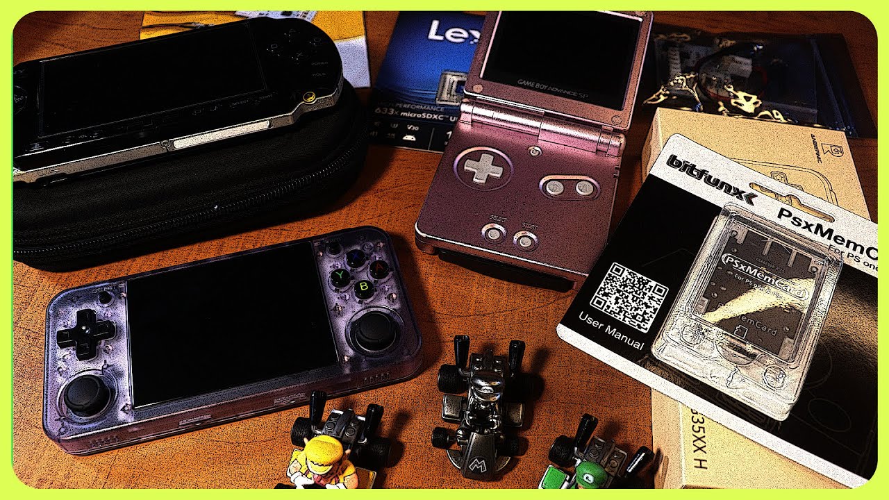 Últimas Compras #45: RG35XX H, Kit de GBA, GBA SP, PSP, Micro SD e mais