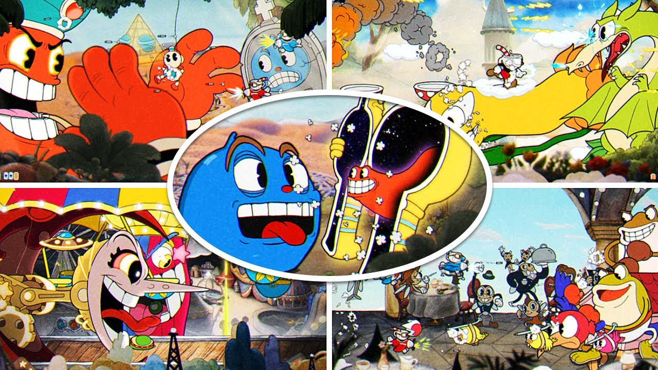 Cuphead - What If You Fight Inkwell Isle 1 & 2 Bosses At The Same Time