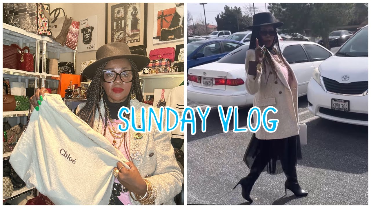 Sunday Vlog: GRWM/Church/Unboxing Vintage Luxury Bag