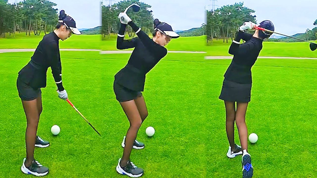 체중이동의 중요함! KLPGA 허은지 프로의 골프스윙!