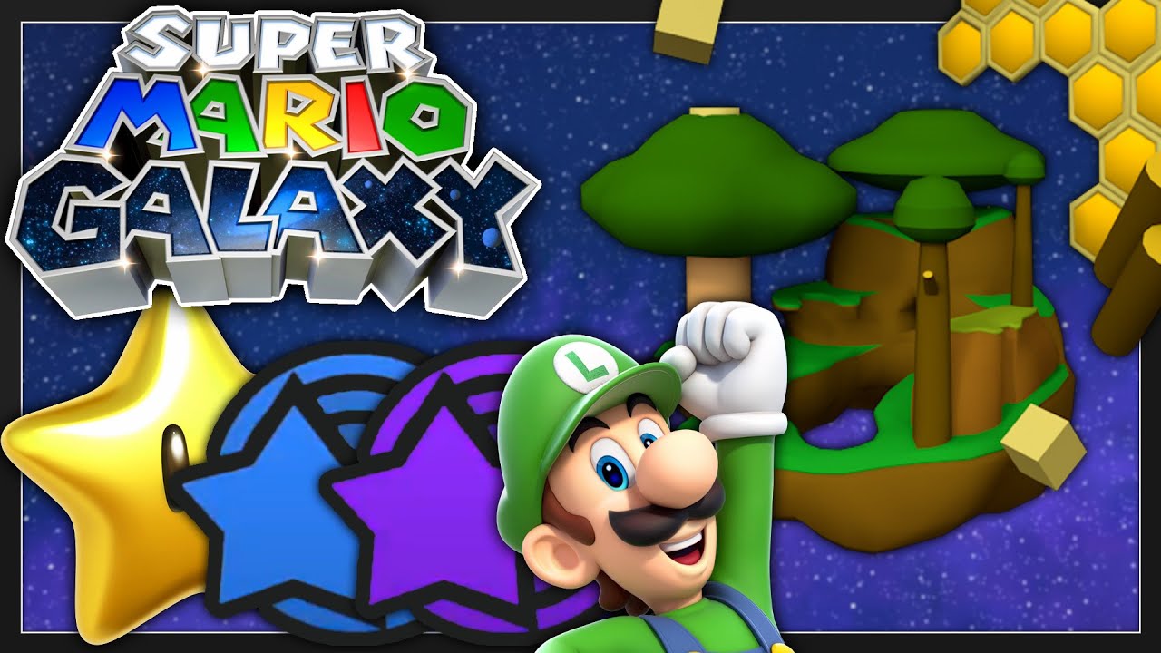 Super Mario Galaxy - Honeyhive Galaxy ALL STARS / COMETS / LUIGI