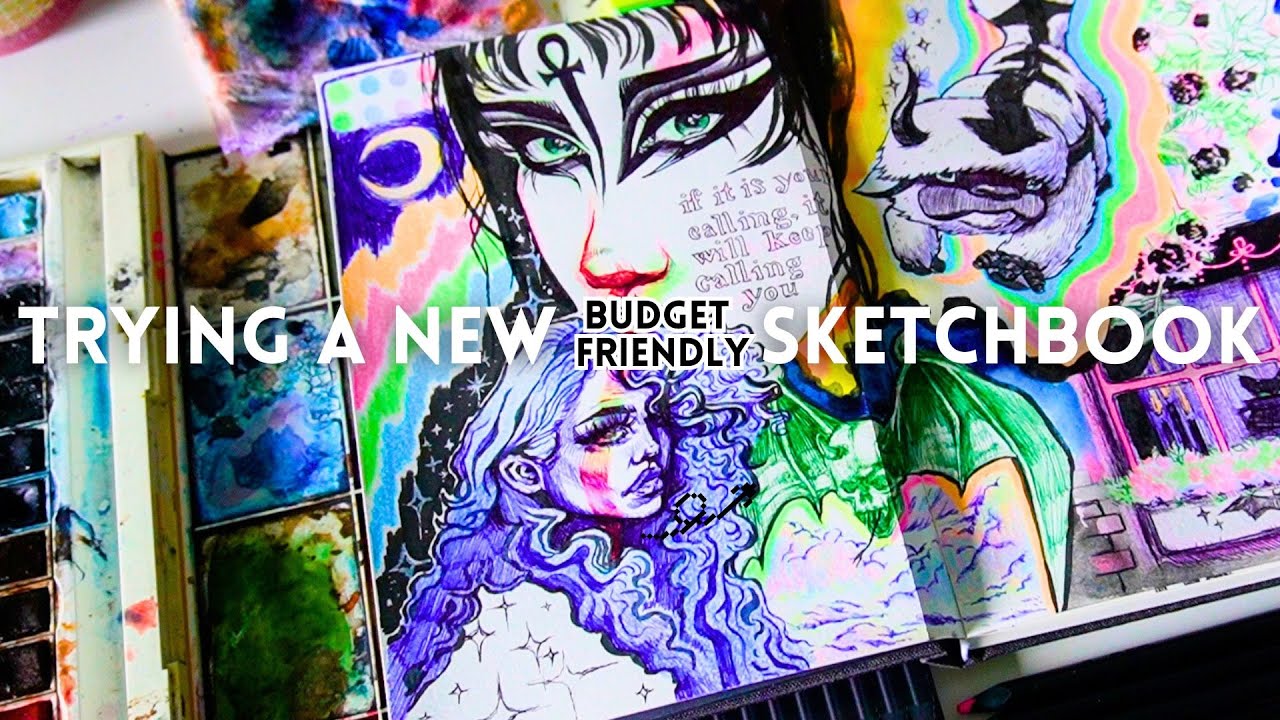 Mixed media sketchbook under $15? Trying the Born by Officeworks A5 Hardbound Sketchbook