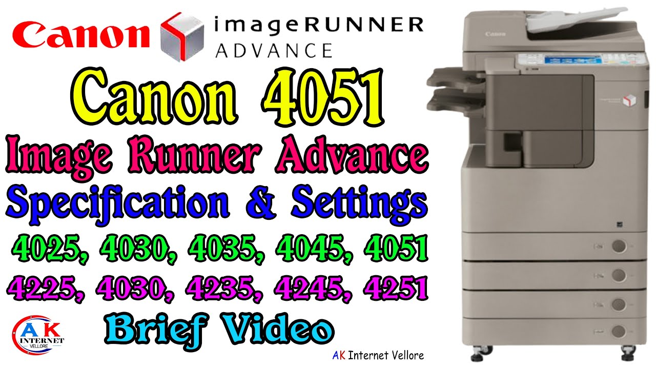 Canon 4051 Xerox Machine - Specifications and Review in Tamil | Canon Xerox Machine Models Tamil