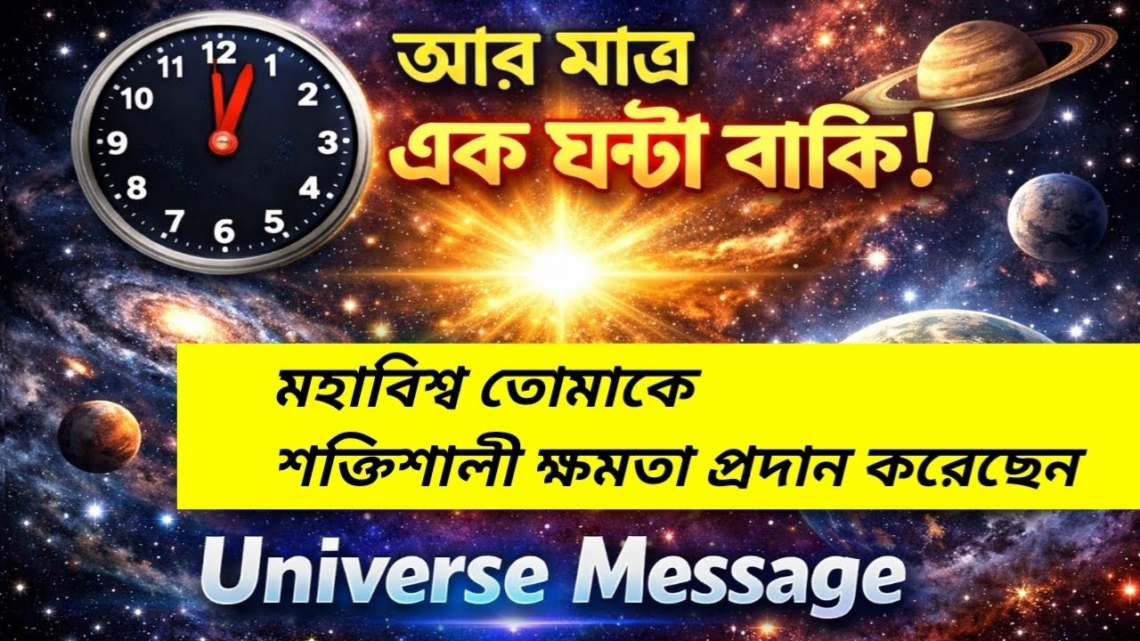 ✅আর মাত্র এক ঘন্টা বাকি। মহাবিশ্ব তোমাকে সেই শক্তিশালী ক্ষমতা প্রদান করেছেন।
