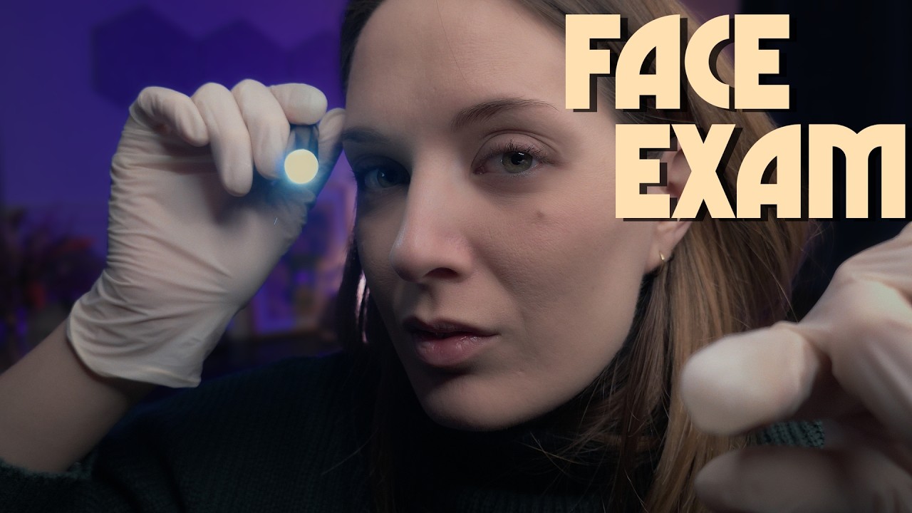 ASMR Extra Relaxing Medical Face Exam Roleplay Soft Spoken With Gloves 🧤