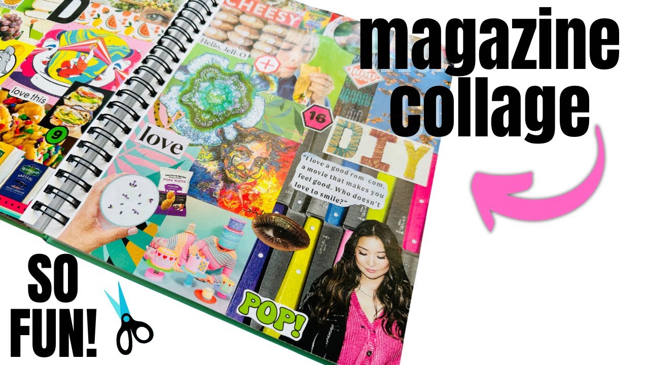 💥Random Colorful Magazine Collage✂️ Big Random Glue Book✂️ #collage #gluebook