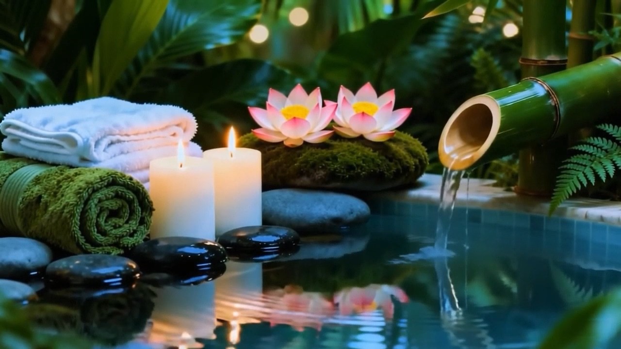 Relaxing Piano Music Bamboo Water Fountain, Sleep Music, Relaxing Music, Meditation Music