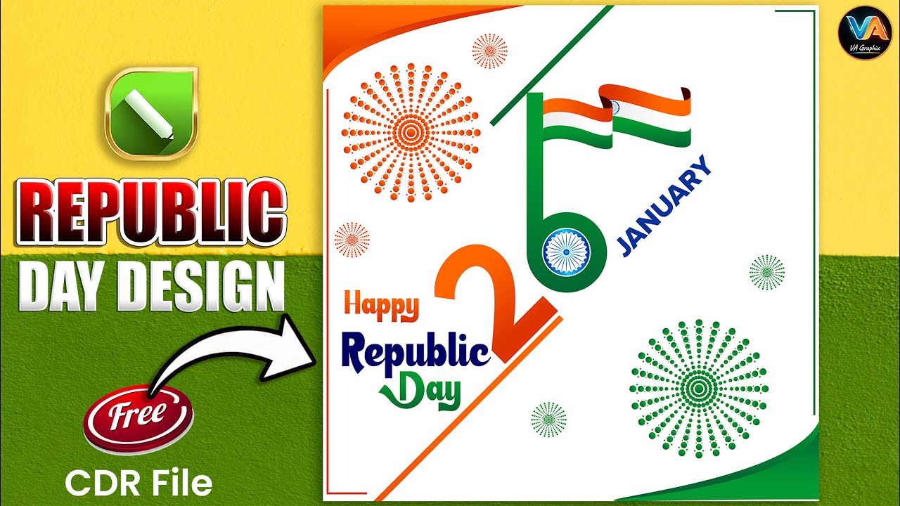 Republic Day 2026 Graphic Design in CorelDRAW | Indian Flag Poster