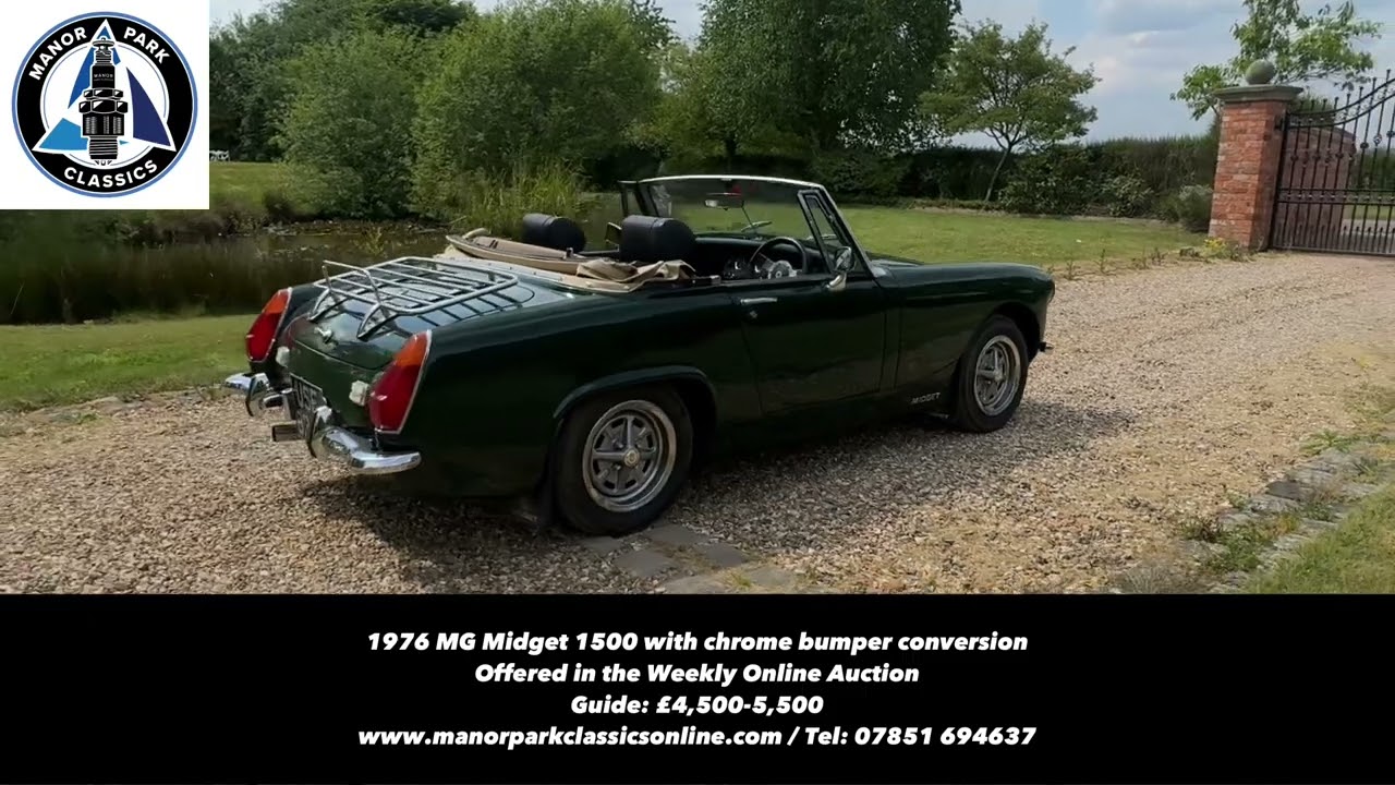 1976 MG Midget 1500 with chrome bumper conversion offered in our Weekly Online Auction