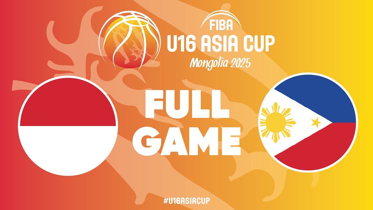 Group Phase | Indonesia v Philippines | Full Basketball Game | FIBA U16 Asia Cup 2025