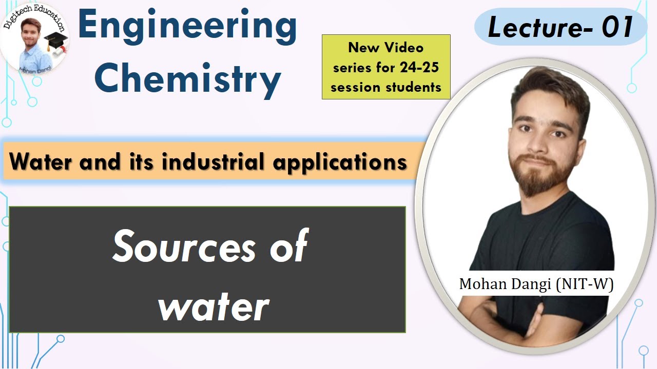 Lect.-1: Water Technology | Sources of water | water kha se milta hai | Engineering chemistry |Mohan
