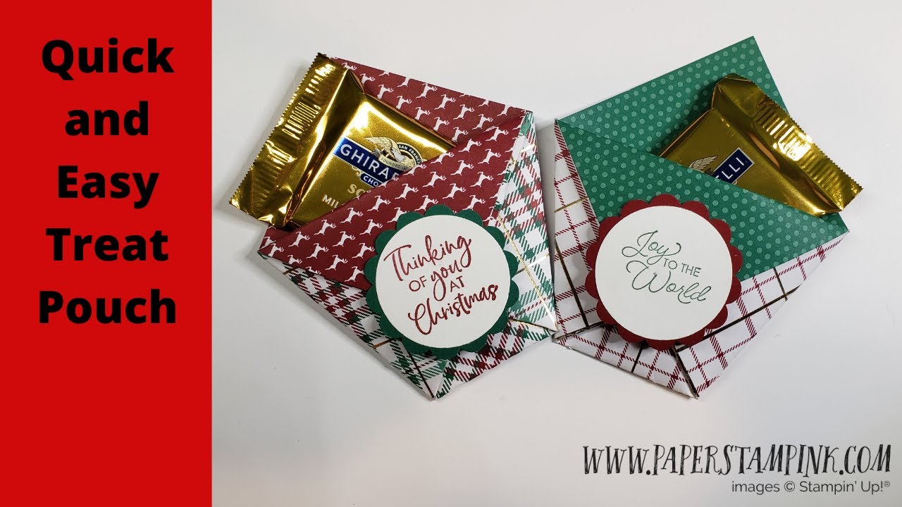 Stampin' Up! Wrapped In Plaid Treat Pouch ~ Diaper Fold