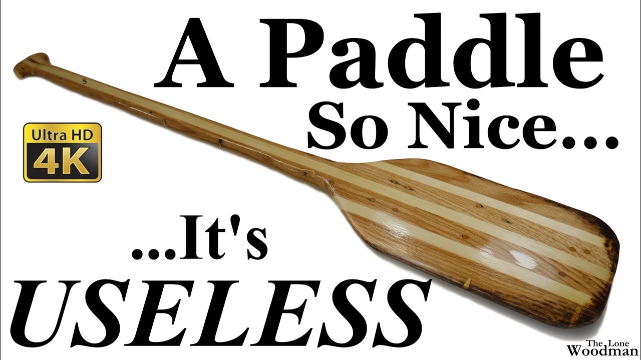 Hand Carved Pallet Wood Paddle So Nice, It's Useless 4K
