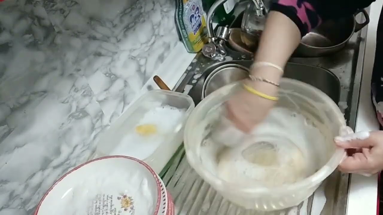 My Daily Home Dishwashing work|How to wash dishes quickly and energetically|Asmr water no talking