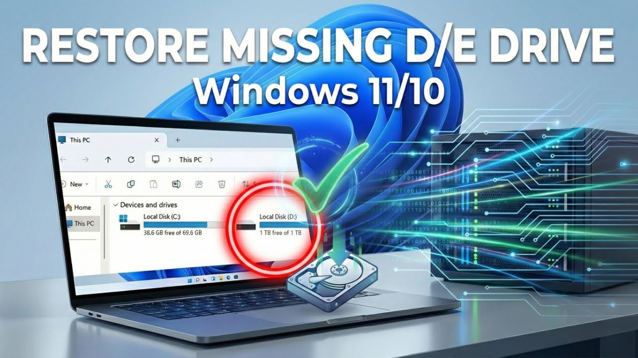 Жесткий диск не отображается в моем компьютере | Диск D не отображается в Windows 11
