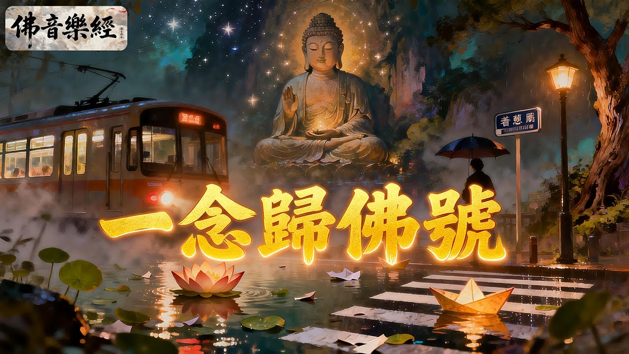 《一念歸佛號》｜南無阿彌陀佛 雨夜療癒｜放下萬千雜念 與過去和解 內心平安 ｜雨夜尾班車最後一班⋯⋯聽完這聲「南無阿彌陀佛」所有遺憾都放下了｜深度療癒佛曲 ｜