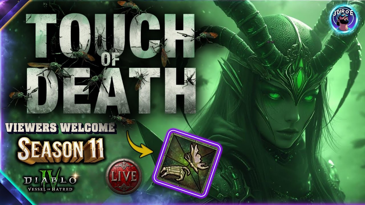 🔴 Diablo 4 Season 11 LIVE 🔥 Touch of Death Spiritborn Build | Viewer Carries & The Pit