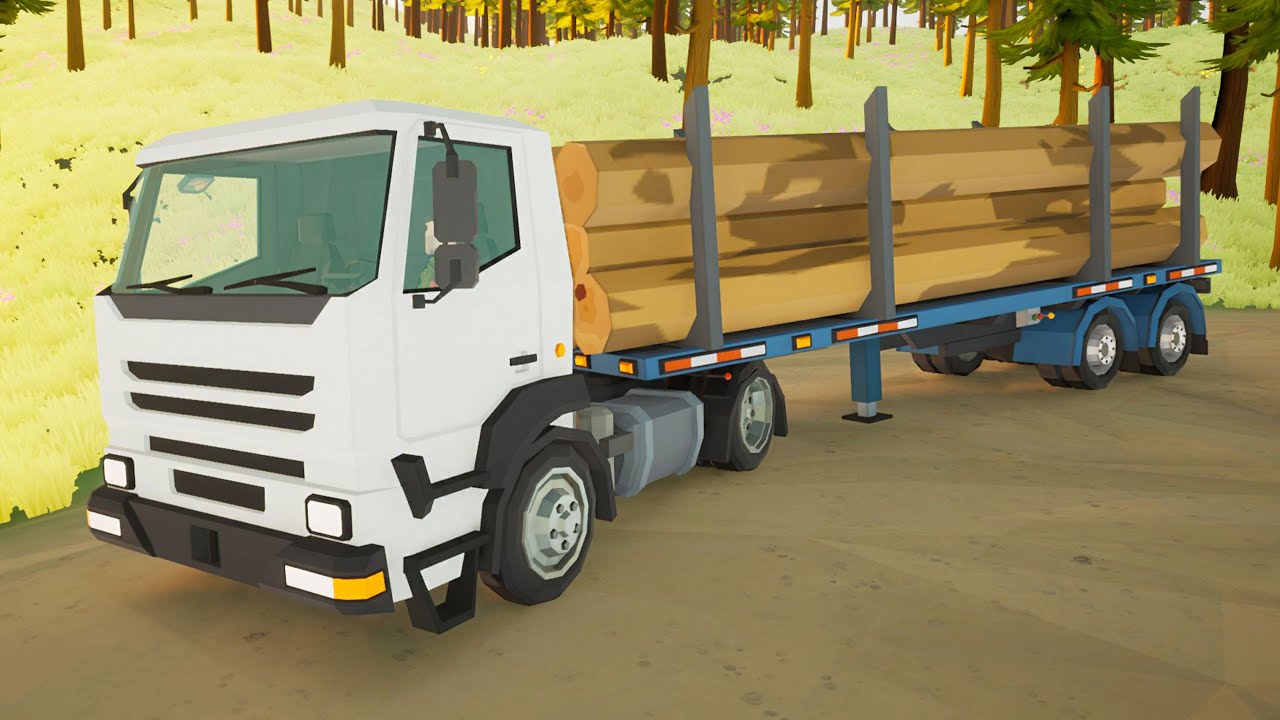 SEMI TRUCK - TRANSPORT OF LOGS WITH BIG PROBLEMS - Motor Town #3 - Radex