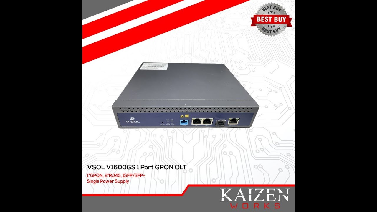 VSOL 1 GPON OLT Plug & Play (No VLAN)